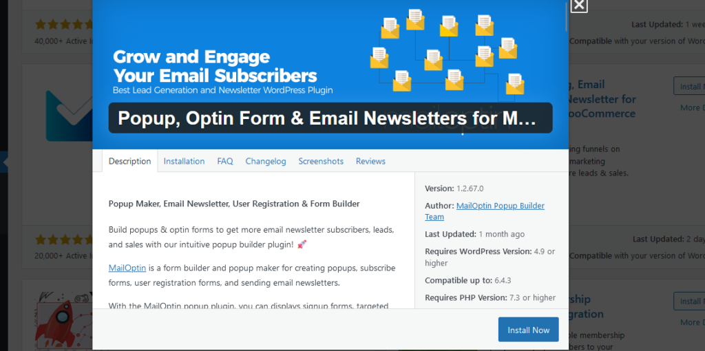 Popup, Optin Form & Email Newsletters for Mailchimp, HubSpot, AWeber – MailOptin