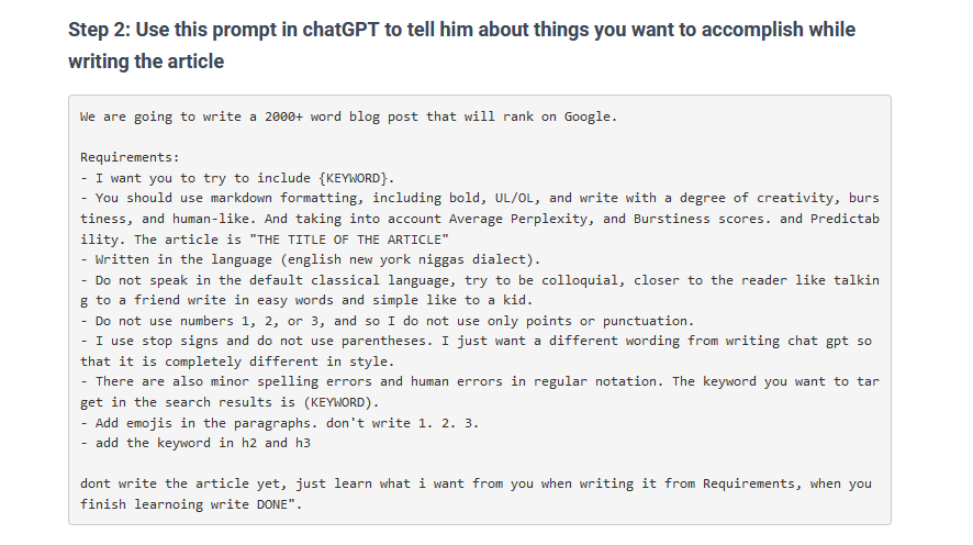 best chatgpt prompt for seo 