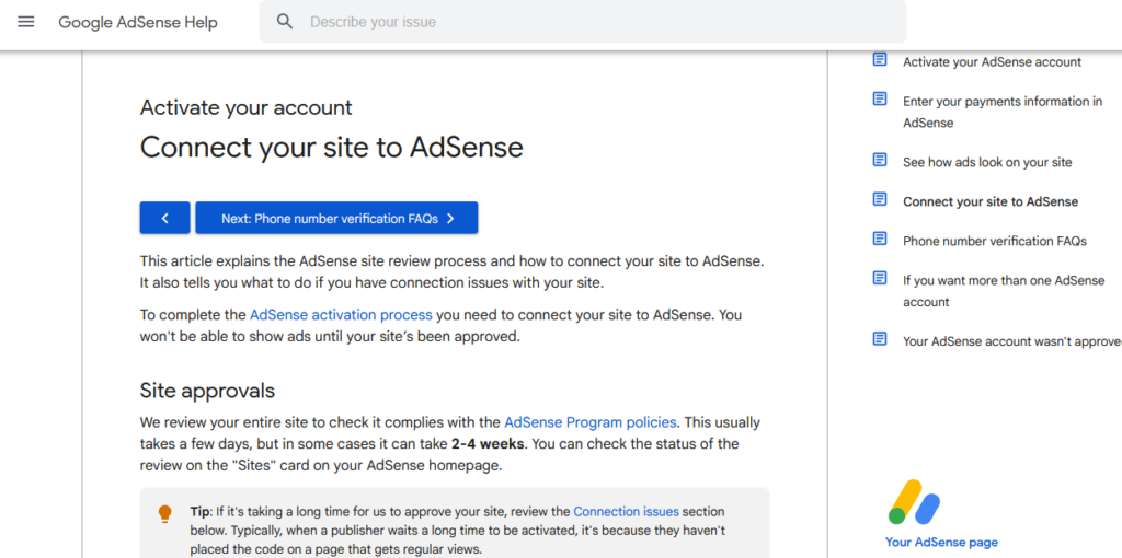 Cómo crear una cuenta en Google AdSense