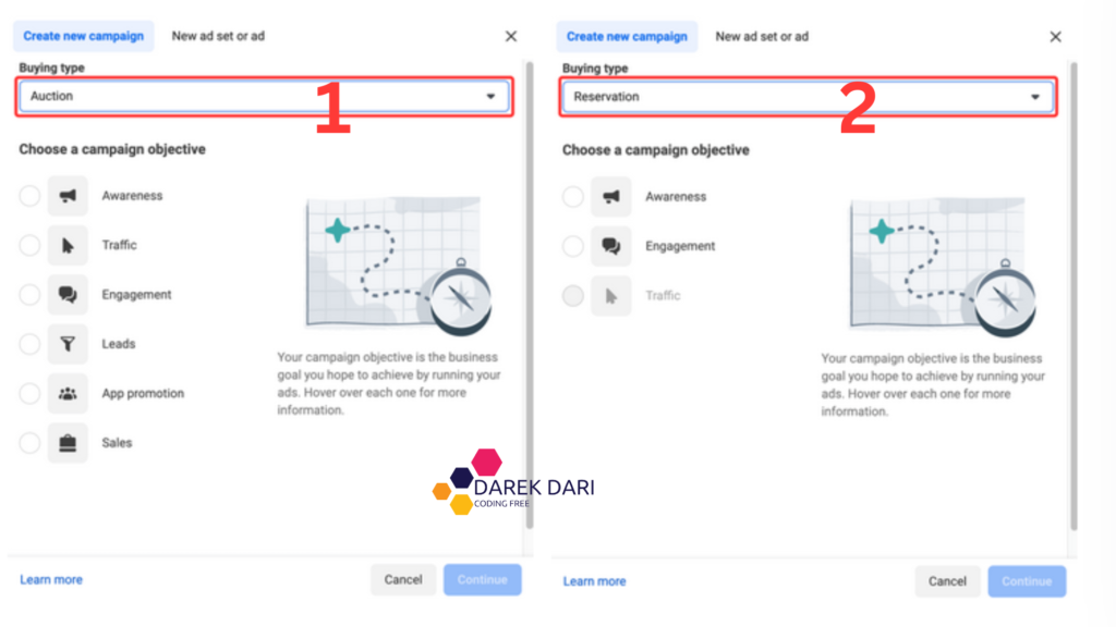 Choose Your Buying Type for facebook ad