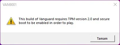 Secure Boot and TPM 2.0 valorant