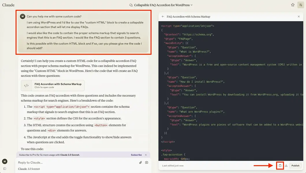 How To Add Custom HTML In WordPress Using The HTML Block (with Claude AI)