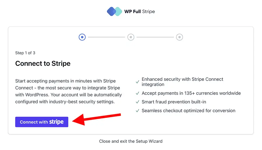 connect your Stripe account to WP Full Pay