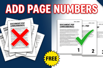 How to Add Page Numbers to PDF Online Free